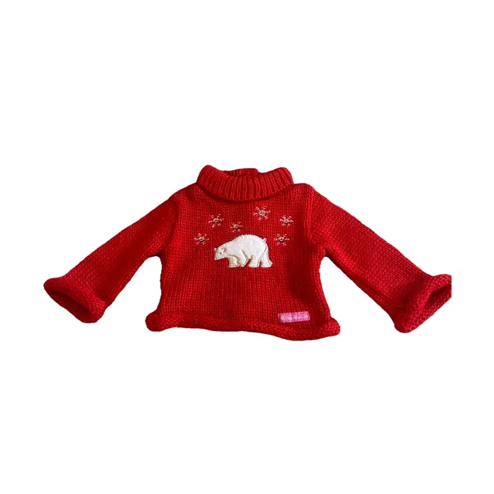 American Girl Doll Polar Bear Winter Sweater And Headband